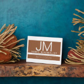 Modernes Berufliches Minimaldesign | Braun und Wei Fotoplatte (Seite)