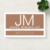 Modernes Berufliches Minimaldesign | Braun und Wei Post-it Klebezettel (Büro)