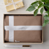 Modernes Berufliches Minimaldesign | Braun und Wei Seidenpapier (Geschenk)