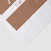 Modernes Berufliches Minimaldesign | Braun und Wei Seidenpapier (Detail)