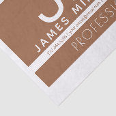 Modernes Berufliches Minimaldesign | Braun und Wei Seidenpapier (Ausschnitt)