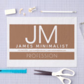 Modernes Berufliches Minimaldesign | Braun und Wei Seidenpapier (Handwerk)