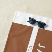 Modernes Berufliches Minimaldesign | Braun und Wei Strandtuch (Beispiel)