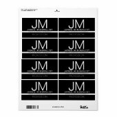 Modernes Berufliches Minimaldesign | Schwarz und W (Vorne)