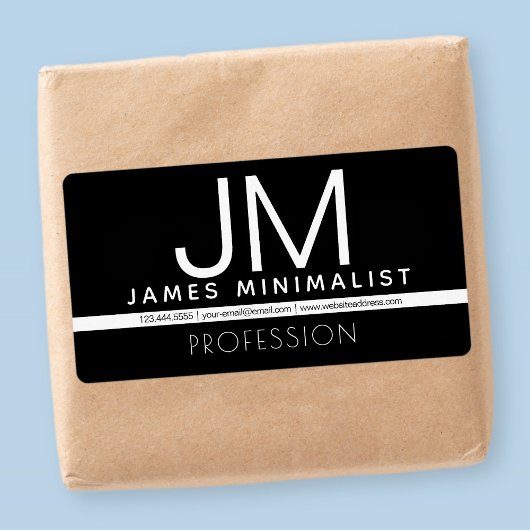 Modernes Berufliches Minimaldesign | Schwarz und W