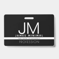Modernes Berufliches Minimaldesign | Schwarz und W