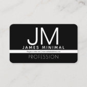 Modernes Berufliches Minimaldesign | Schwarz und W Begleitkarte (Vorderseite)
