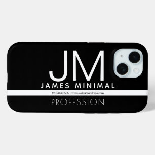 Modernes Berufliches Minimaldesign   Schwarz und W Case-Mate iPhone Hülle