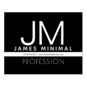 Modernes Berufliches Minimaldesign | Schwarz und W Gummistempel (Prägung)