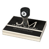 Modernes Berufliches Minimaldesign | Schwarz und W Gummistempel (Stempel)
