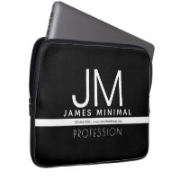 Modernes Berufliches Minimaldesign | Schwarz und W