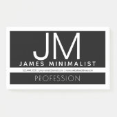 Modernes Berufliches Minimaldesign | Schwarz und W Post-it Klebezettel (Vorderseite)