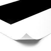 Modernes Berufliches Minimaldesign | Schwarz und W Poster (Ecke)