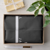 Modernes Berufliches Minimaldesign | Schwarz und W Seidenpapier (Geschenk)