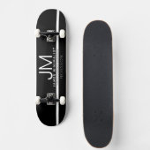 Modernes Berufliches Minimaldesign | Schwarz und W Skateboard (Vorne)