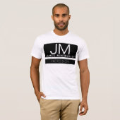 Modernes Berufliches Minimaldesign | Schwarz und W T-Shirt (Vorne ganz)