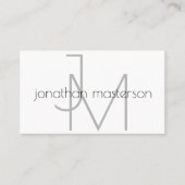 Modernes berufliches Minimalistic Monogramm Visitenkarte (Vorderseite)