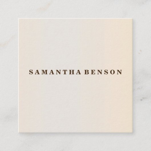 Modernes Berufliches Minimalistisch Quadratische Visitenkarte (Vorderseite)