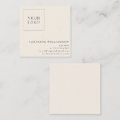 Modernes Berufliches Minimalistisch Square-Logo El Quadratische Visitenkarte (Vorne/Hinten)