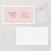 Modernes Berufliches Minimalistisches Elegantes Ro Visitenkarte (Vorne/Hinten)