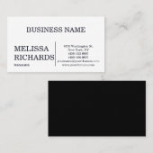 Modernes, Berufliches Minimalistisches Elegantes Visitenkarte (Vorne/Hinten)