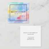Modernes Berufliches Minimalistisches handgeschrie Quadratische Visitenkarte (Vorne/Hinten)