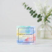 Modernes Berufliches Minimalistisches handgeschrie Quadratische Visitenkarte (Stehend Vorderseite)