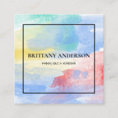 Modernes Berufliches Minimalistisches handgeschrie Quadratische Visitenkarte (Vorderseite)