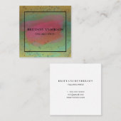 Modernes Berufliches Minimalistisches handgeschrie Quadratische Visitenkarte (Vorne/Hinten)