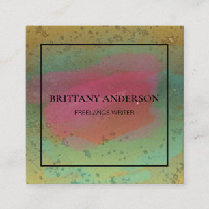 Modernes Berufliches Minimalistisches handgeschrie Quadratische Visitenkarte