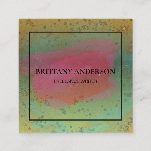 Modernes Berufliches Minimalistisches handgeschrie Quadratische Visitenkarte (Vorderseite)