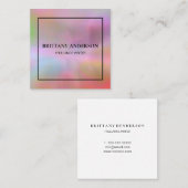 Modernes Berufliches Minimalistisches handgeschrie Quadratische Visitenkarte (Vorne/Hinten)