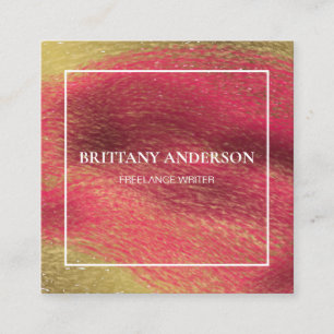 Modernes Berufliches Minimalistisches handgeschrie Quadratische Visitenkarte
