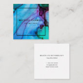 Modernes Berufliches Minimalistisches handgeschrie Quadratische Visitenkarte (Vorne/Hinten)