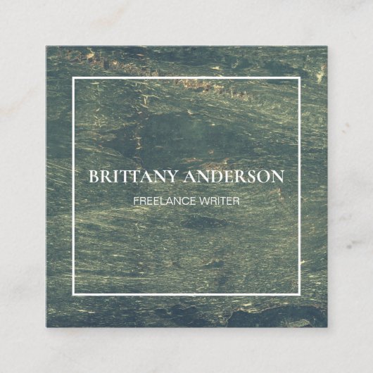 Modernes Berufliches Minimalistisches handgeschrie Quadratische Visitenkarte (Vorderseite)