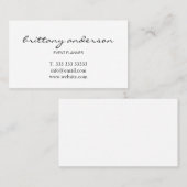 Modernes Berufliches Minimalistisches handgeschrie Visitenkarte (Vorne/Hinten)