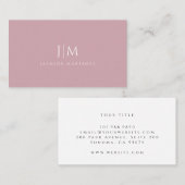 Modernes Berufliches Minimalistisches Monogramm Ro Visitenkarte (Vorne/Hinten)