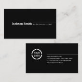 Modernes berufliches , minimalistisches Schwarzges Visitenkarte (Vorne/Hinten)