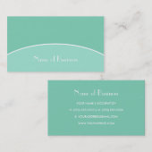 Modernes Berufliches Minzgrün mit Namen Visitenkarte (Vorne/Hinten)