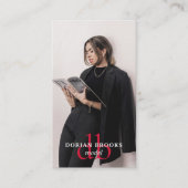 Modernes Berufliches Model-Foto Monogram Visitenkarte (Vorderseite)