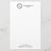 Modernes Berufliches Monogramm Briefpapier (Vorderseite)