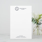 Modernes Berufliches Monogramm Briefpapier (Stehend Vorderseite)