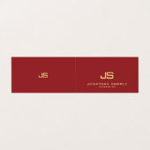 Modernes, Berufliches Monogramm-Buchfalten Visitenkarten (Außenseite Aufgefaltet)
