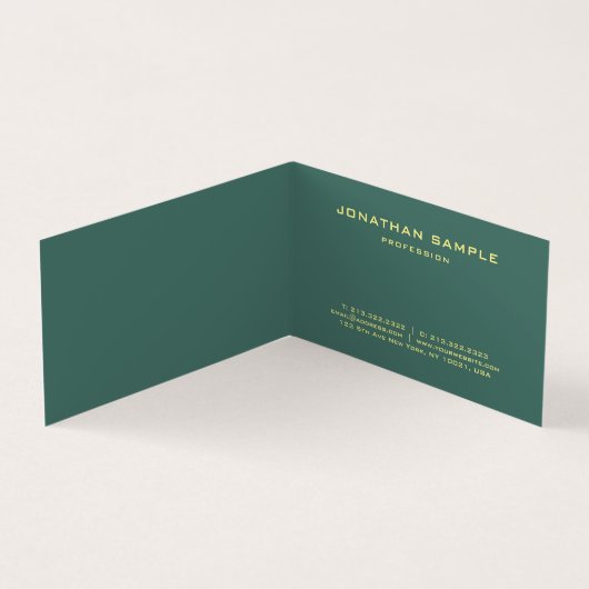 Modernes, Berufliches Monogramm-Buchfalten Visitenkarten (Innenseite)