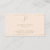 Modernes berufliches Monogramm-elegante Schablone Visitenkarte (Rückseite)