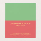 Modernes Berufliches Monogramm geklappt Visitenkarten (Innenseite Aufgefaltet)