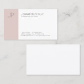 Modernes Berufliches Monogramm in eleganten Farben Visitenkarte (Vorne/Hinten)