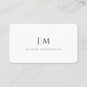 Modernes Berufliches Monogramm Minimalistisch Visitenkarte