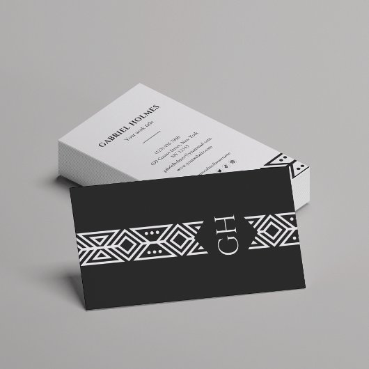 Modernes berufliches Monogramm Minimalistisch Visitenkarte