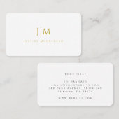 Modernes Berufliches Monogramm Minimalistisch Visitenkarte (Vorne/Hinten)